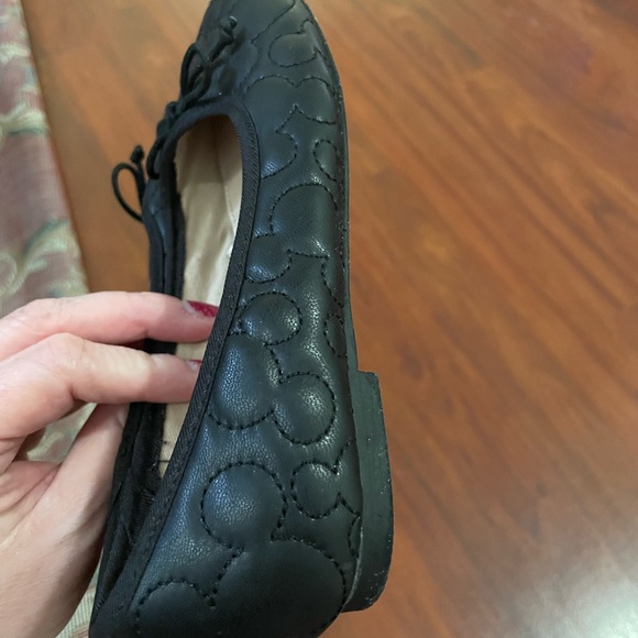 Girls Zara Mickey Mouse ballet flat shoe black padded Disney size EU 34 US 2.5 - Picture 9 of 16